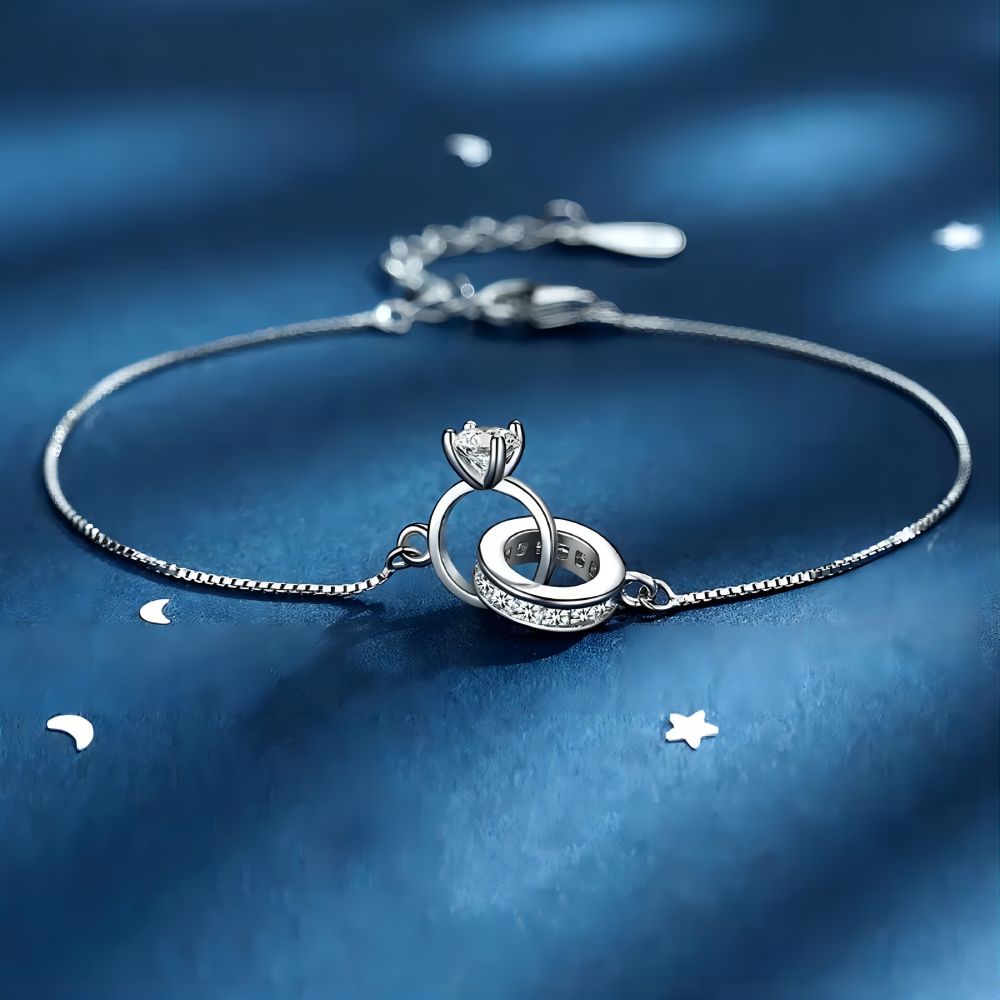 Bracciale Con Diamanti Intrecciati Braccialetti Classici, Regalo Per Lei - soufeelit