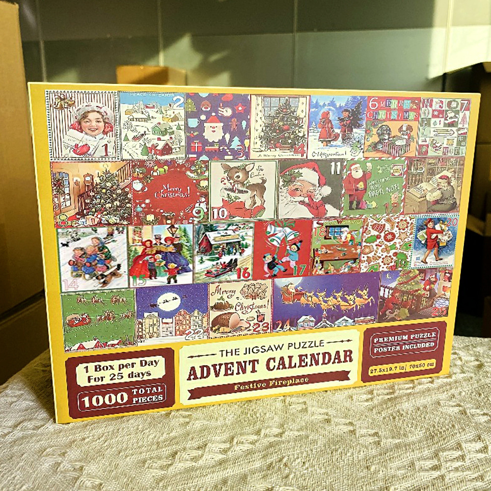 Scatola Cieca Per Puzzle Di Natale Scatola Regalo Per Calendario Con Conto Alla Rovescia Di 24 Giorni Regali Di Natale Dell'avvento - soufeelit