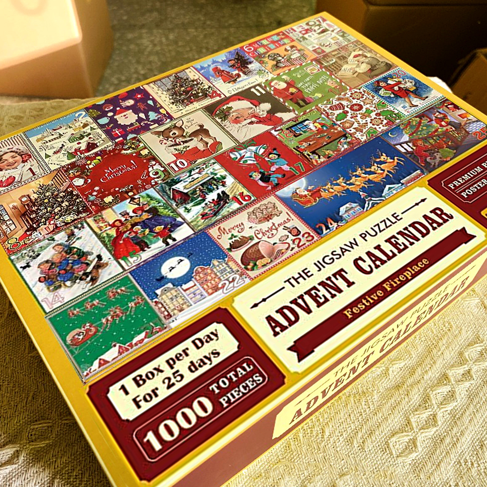 Scatola Cieca Per Puzzle Di Natale Scatola Regalo Per Calendario Con Conto Alla Rovescia Di 24 Giorni Regali Di Natale Dell'avvento - soufeelit