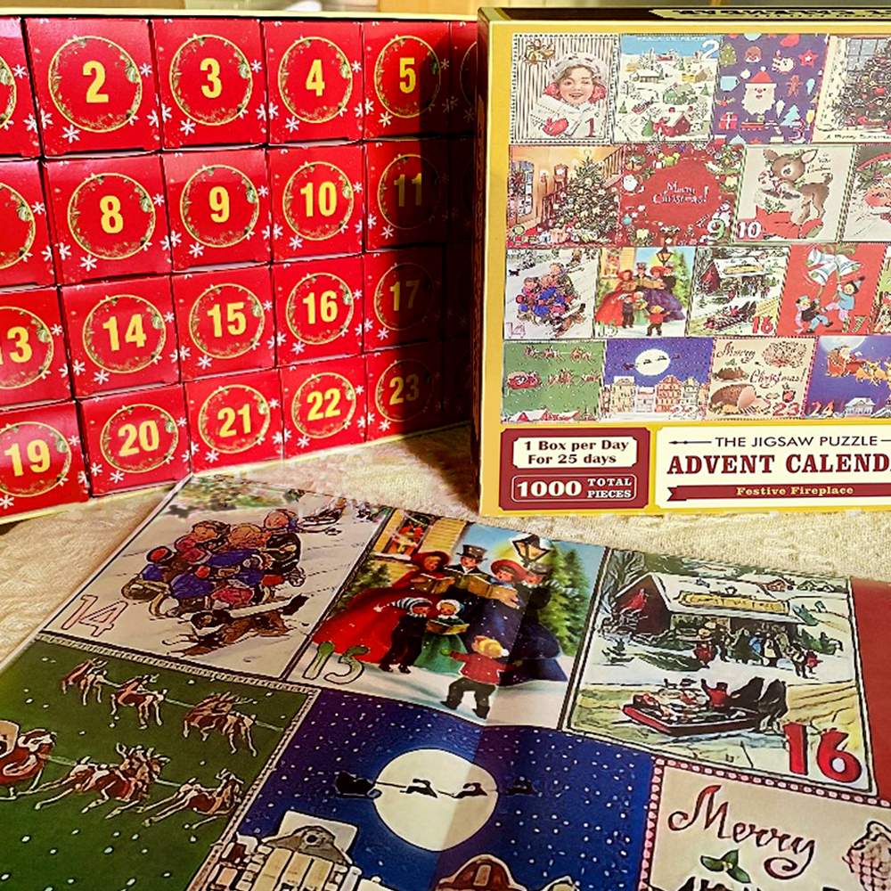 Scatola Cieca Per Puzzle Di Natale Scatola Regalo Per Calendario Con Conto Alla Rovescia Di 24 Giorni Regali Di Natale Dell'avvento - soufeelit