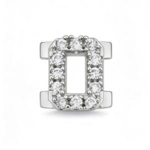 Ciondolo Numero 0 Con Diamante - Argento