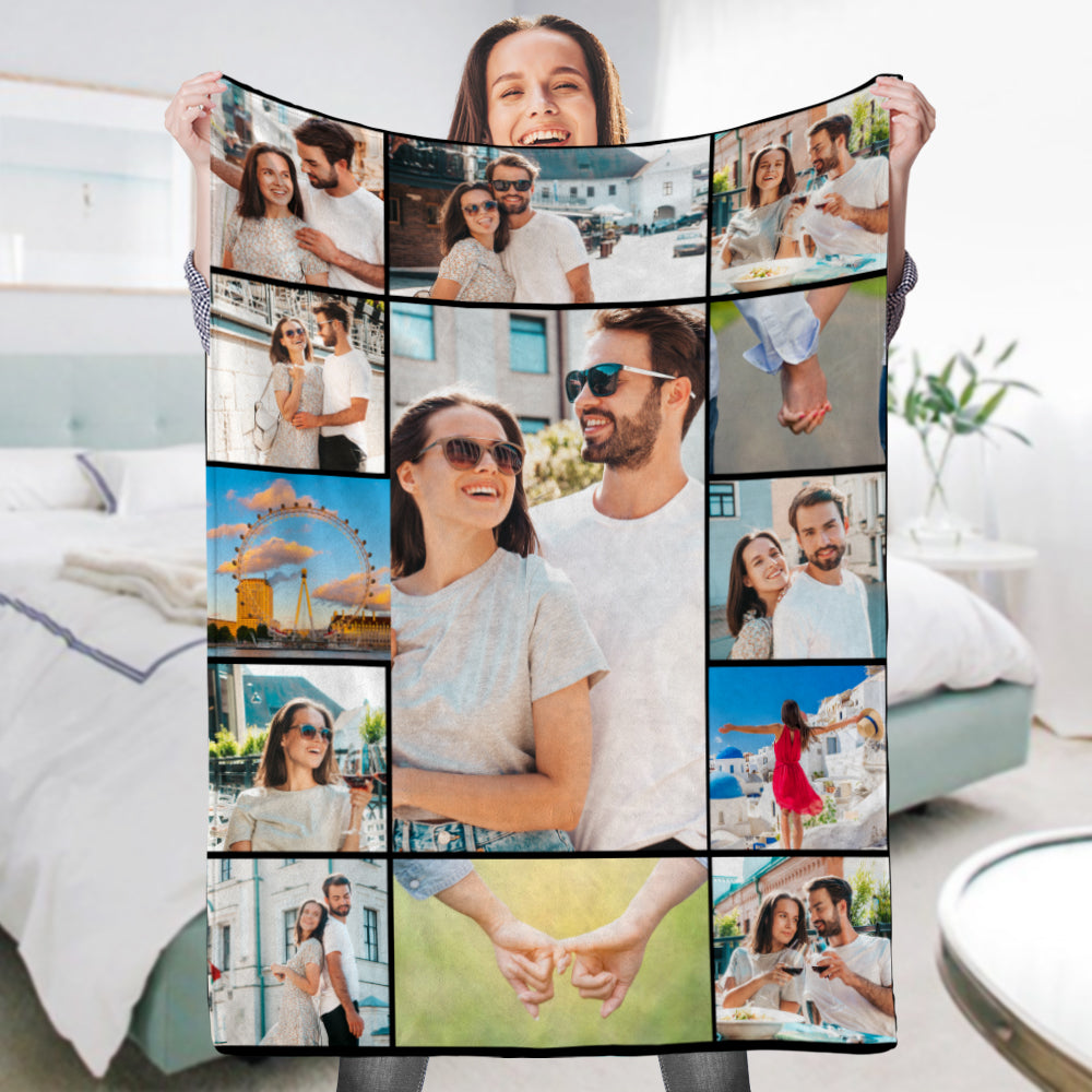 Coperta Fotografica Personalizzata Coperta Fotografica Personalizzata Con Collage Coperta Fotografica Con Album Fotografico Regali Per Gli Innamorati - soufeelit