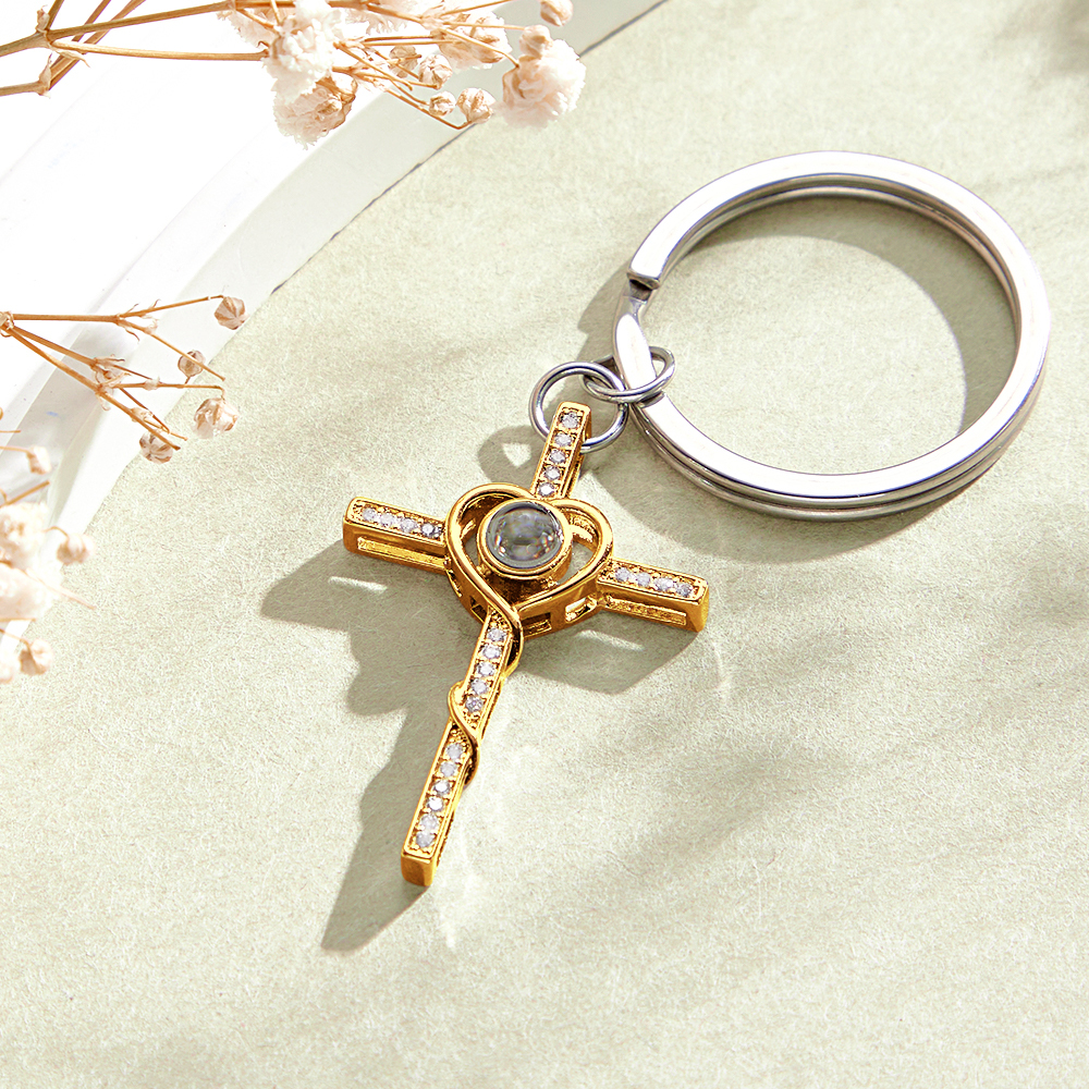 Portachiavi A Proiezione Incrociata Portachiavi Con Foto Commemorativa Personalizzata Immagine Personalizzata All'interno Di Gioielli Regalo Per Migliore Amico Alla Moda - soufeelit