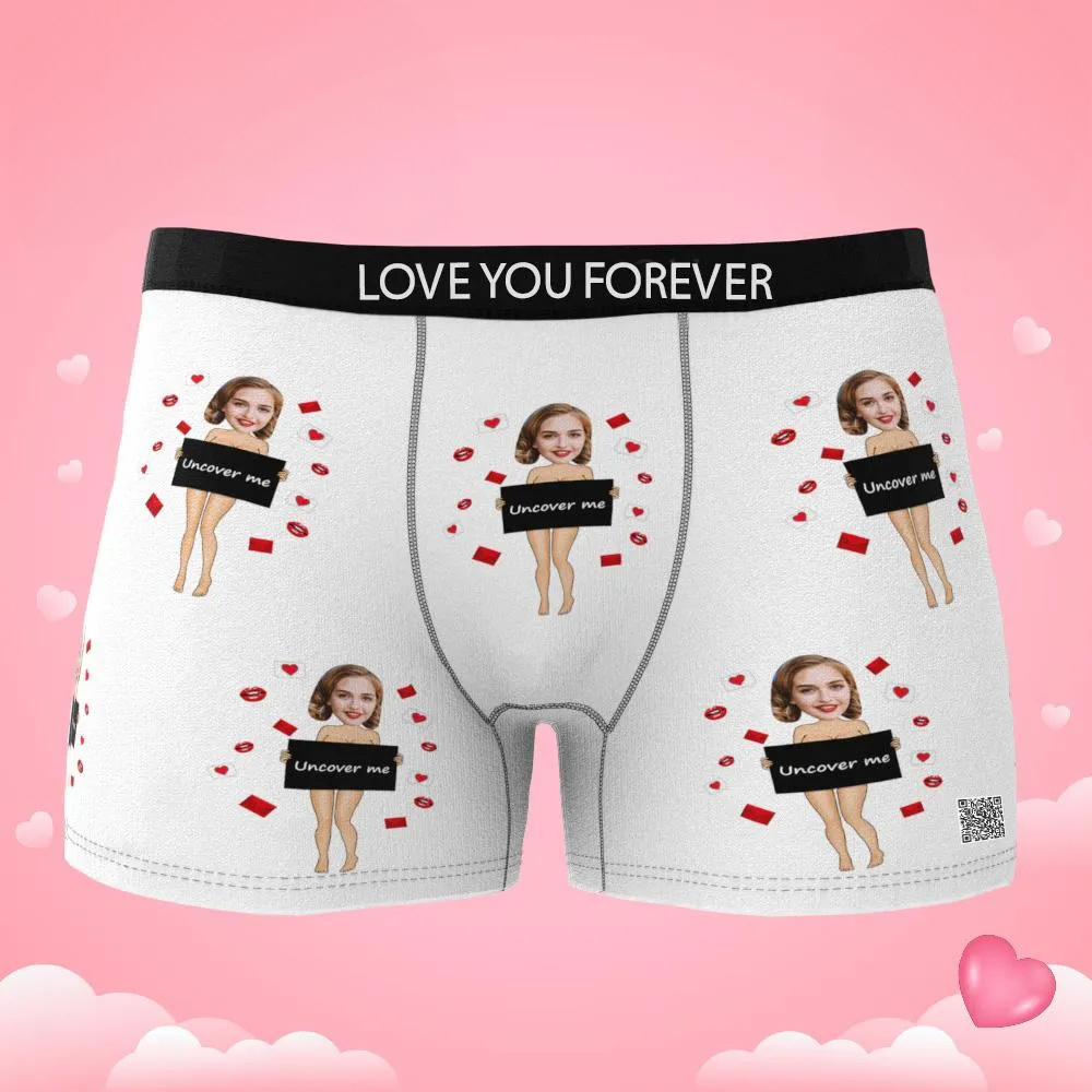 Boxer Fotografico Personalizzato Uncover Me Underwear Regalo Intimo Maschile Per Fidanzato Ar Visualizza Il Regalo Di San Valentino