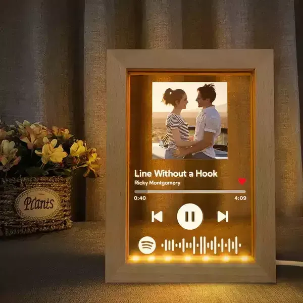 Il Portachiavi Personalizzato Con Codice Spotify Scansionabile In Plaque Acrilico Regali romantici