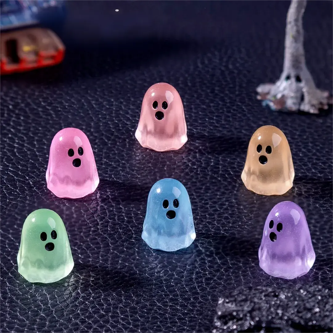 Ornamenti Di Halloween In Miniatura A Forma Di Fantasma Che Si Illuminano Al Buio - soufeelit
