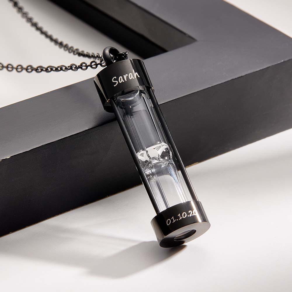 Collana Con Nome Personalizzato Clessidra Ricorda Regalo - soufeelit