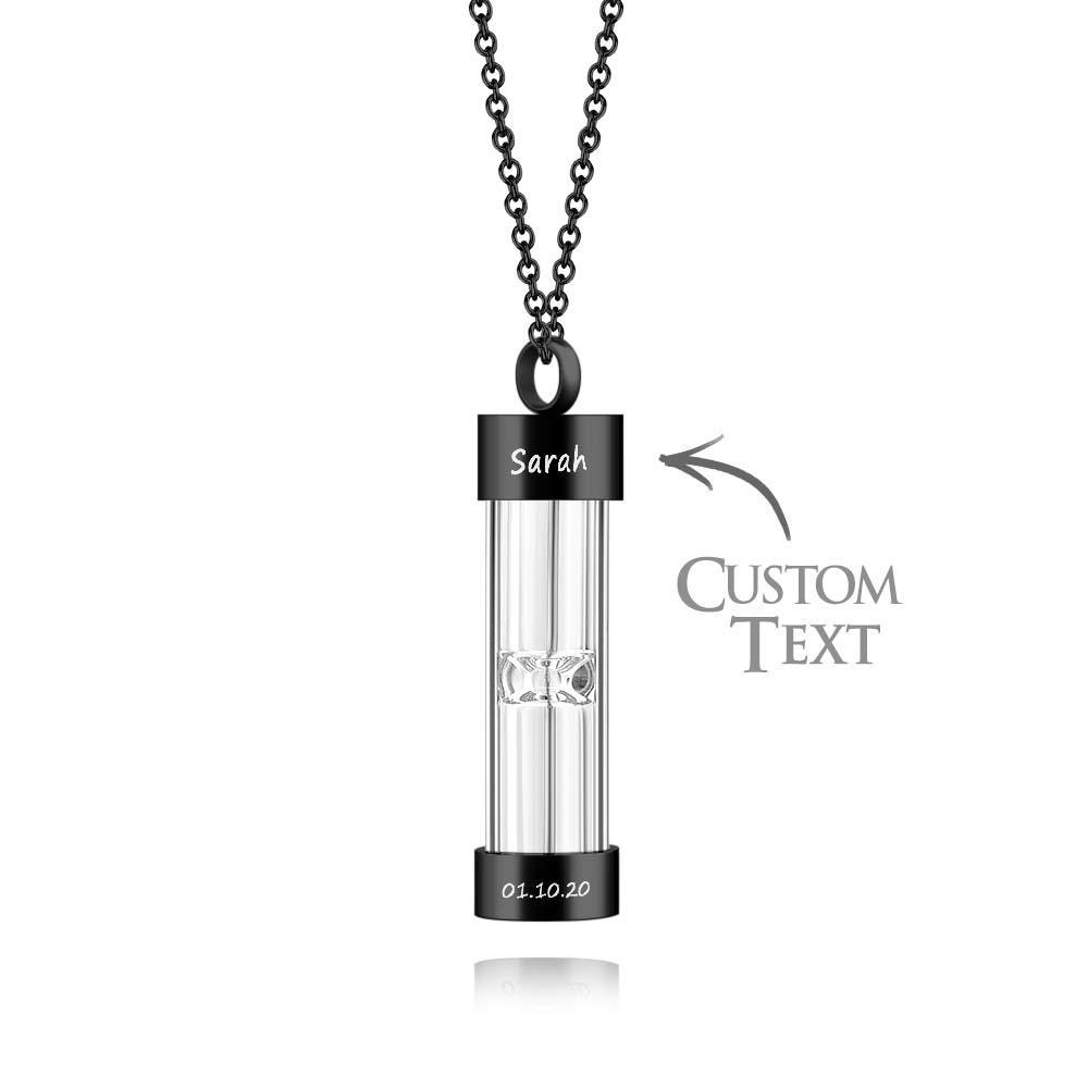Collana Con Nome Personalizzato Clessidra Ricorda Regalo - soufeelit