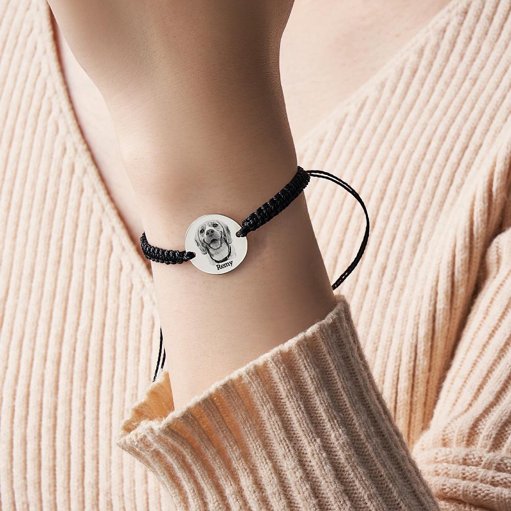 Bracciale Personalizzato Con Foto E Nome Per Animali Domestici. Bracciale Alla Moda Personalizzato, Regalo Per Gli Amanti Degli Animali Domestici - soufeelit