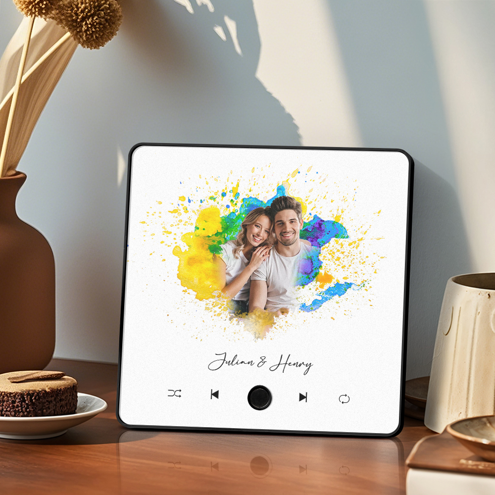 Magnete Da Frigorifero Personalizzato Con Musica Adesivo Con Foto Ad Acquerello Adesivo Da Parete Con Foto Musicale Che Riproduce Musica Senza Cellulare Regali Di Coppia - soufeelit