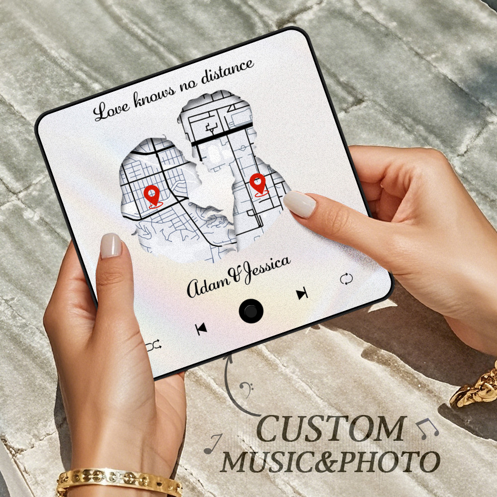 Magnete Da Frigorifero Con Musica Personalizzata, Mappa Regalo Per Relazioni A Lunga Distanza. Il Miglior Regalo Di Anniversario Può Essere Riprodotto Con Magnete Da Frigorifero Musicale Per Lei - soufeelit