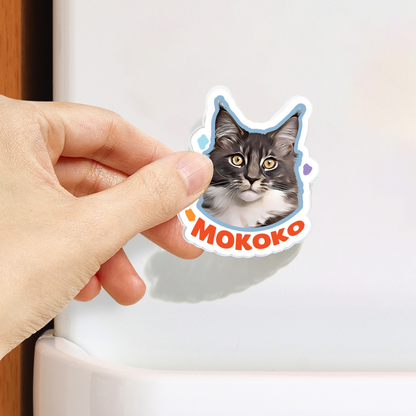 Magneti Per Frigorifero In Acrilico Personalizzati Con Foto Di Animali Domestici, Ricordo Personalizzato - soufeelit