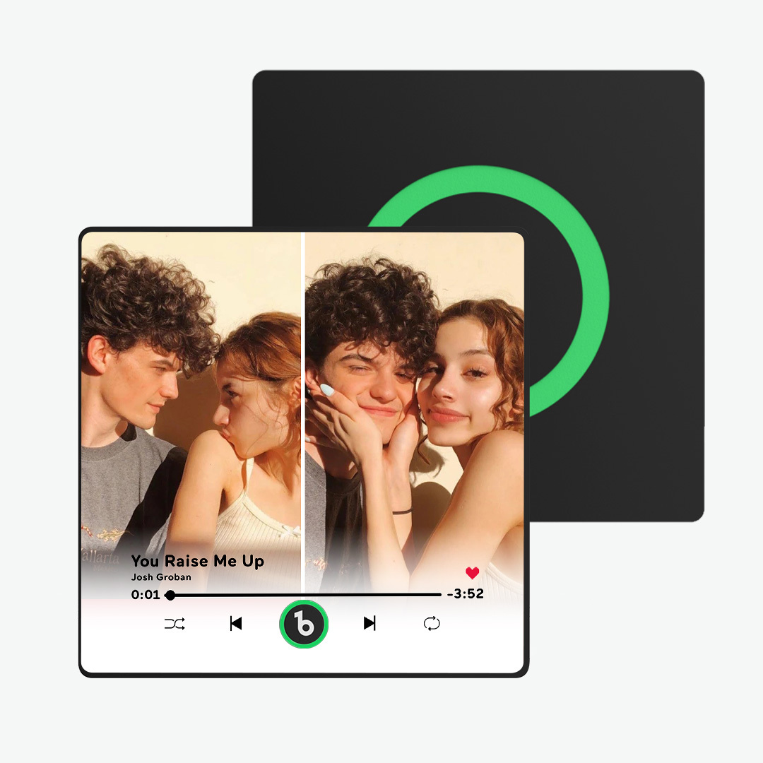 Magnete Da Frigorifero Con Musica Personalizzata Foto Multiple Nuovo Aggiornamento 4.0 Multicolor Può Riprodurre Brani E Regolare Il Volume Magnete Da Frigorifero Personalizzato Con 2 Foto
