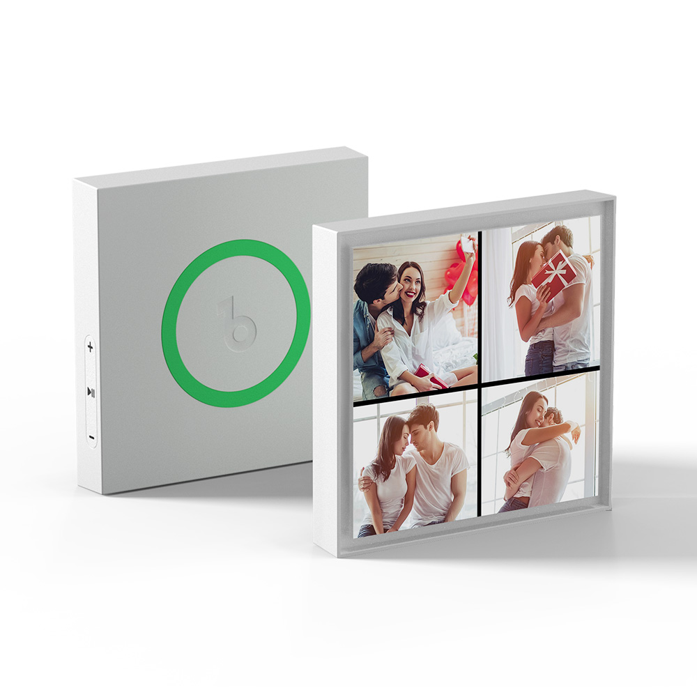 Nuovo Aggiornamento 5.0 Musica Personalizzata E Foto Magnete Da Frigorifero Personalizzato 4 Foto Può Riprodurre Brani E Regolare Il Volume Supporta 1-6 Brani Regali Di San Valentino - soufeelit