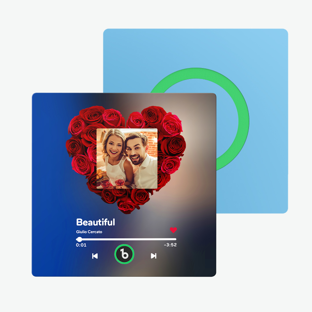 Magnete Da Frigorifero Personalizzato Con Musica Con Rosa E Foto Magnete Da Frigorifero Colorato Con Nuovo Album Di Aggiornamento 4.0 Che Può Essere Riprodotto - soufeelit
