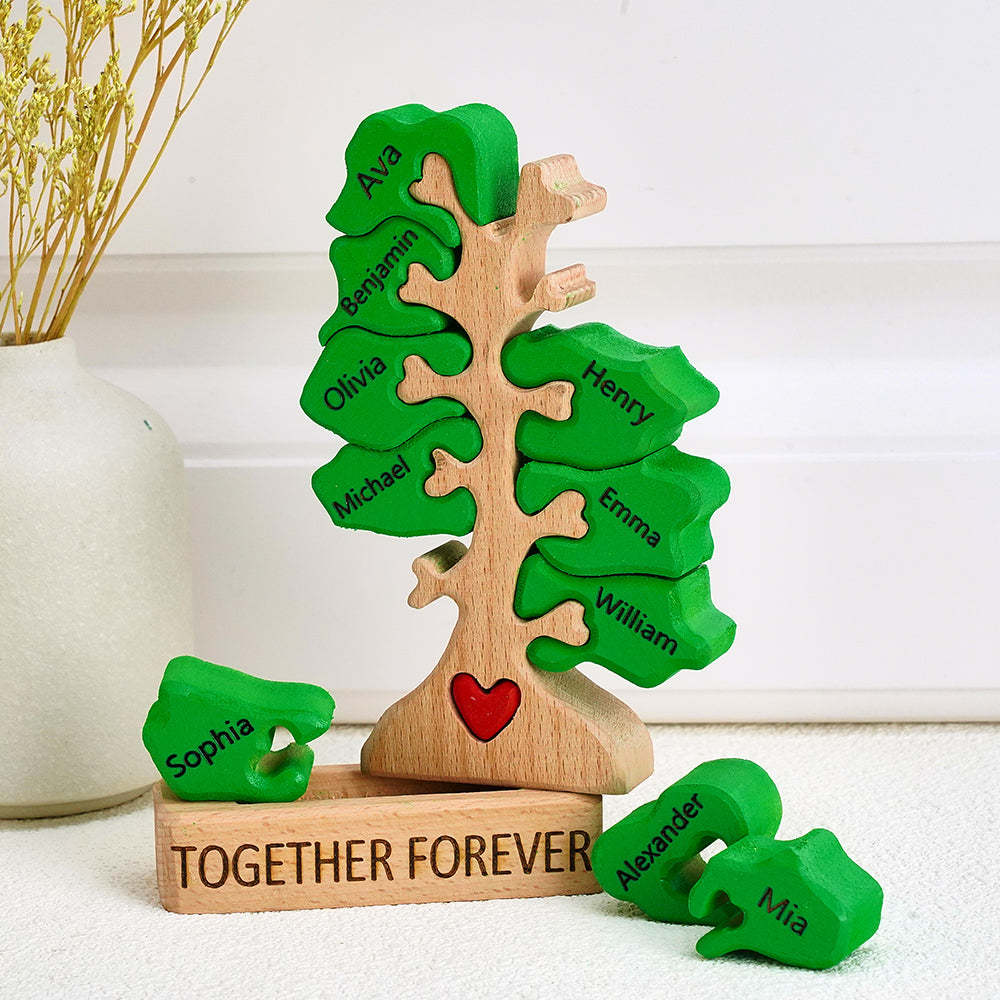 Puzzle In Legno Con Albero Genealogico, Nomi Personalizzati, Decorazioni Per La Casa, Regali Per L'inaugurazione Della Casa - soufeelit