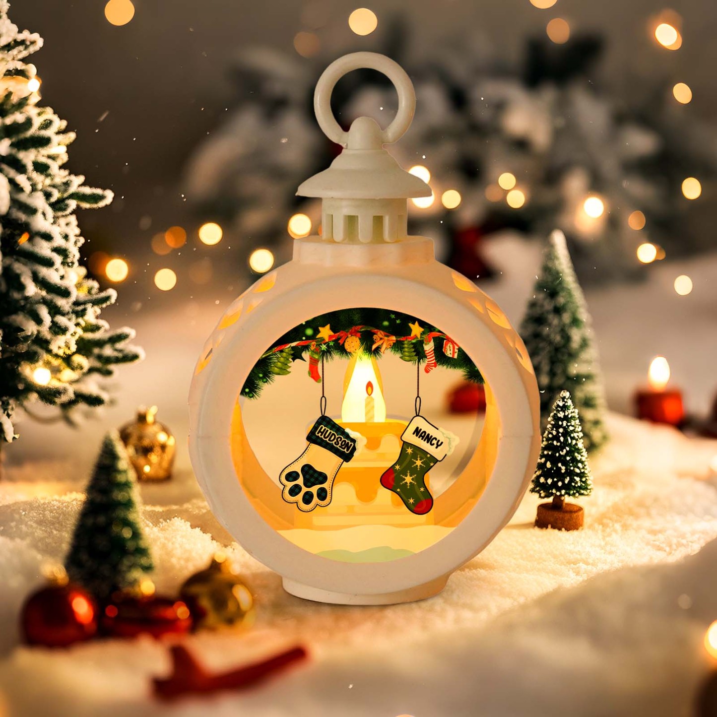 Bellissime Calze Appese Lanterna Di Natale Personalizzata Personalizzata - soufeelit