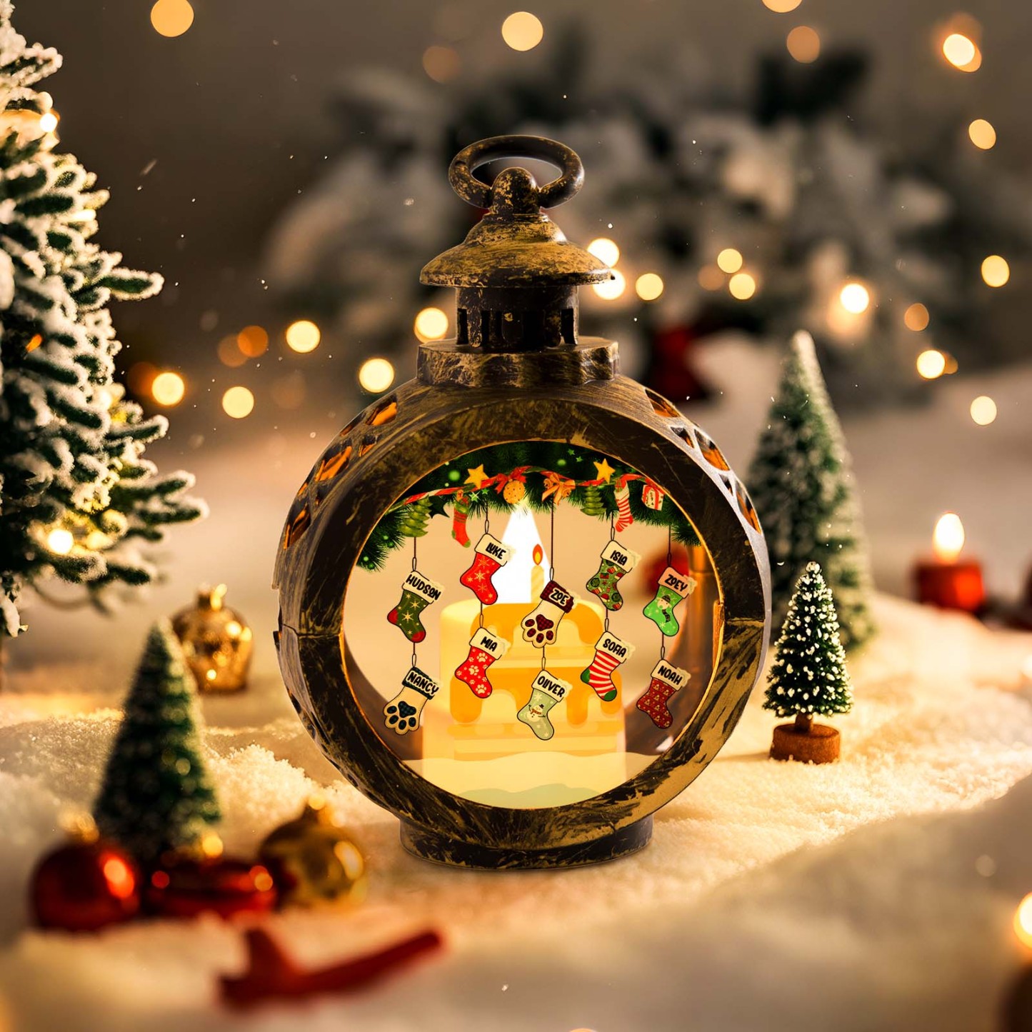 Bellissime Calze Appese Lanterna Di Natale Personalizzata Personalizzata - soufeelit