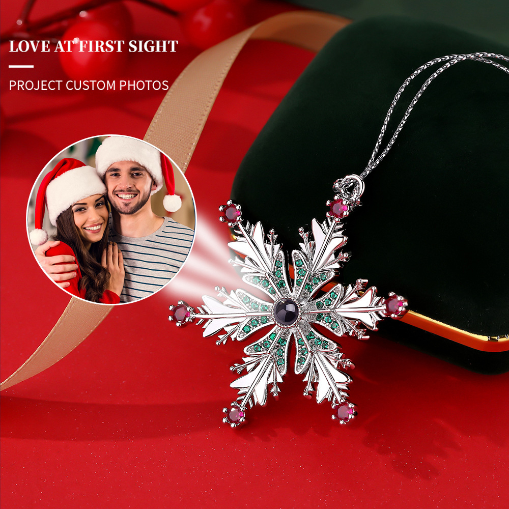 Ornamenti Personalizzati Per Proiezioni Di Foto, Regali Di Natale Con Fiocchi Di Neve - soufeelit