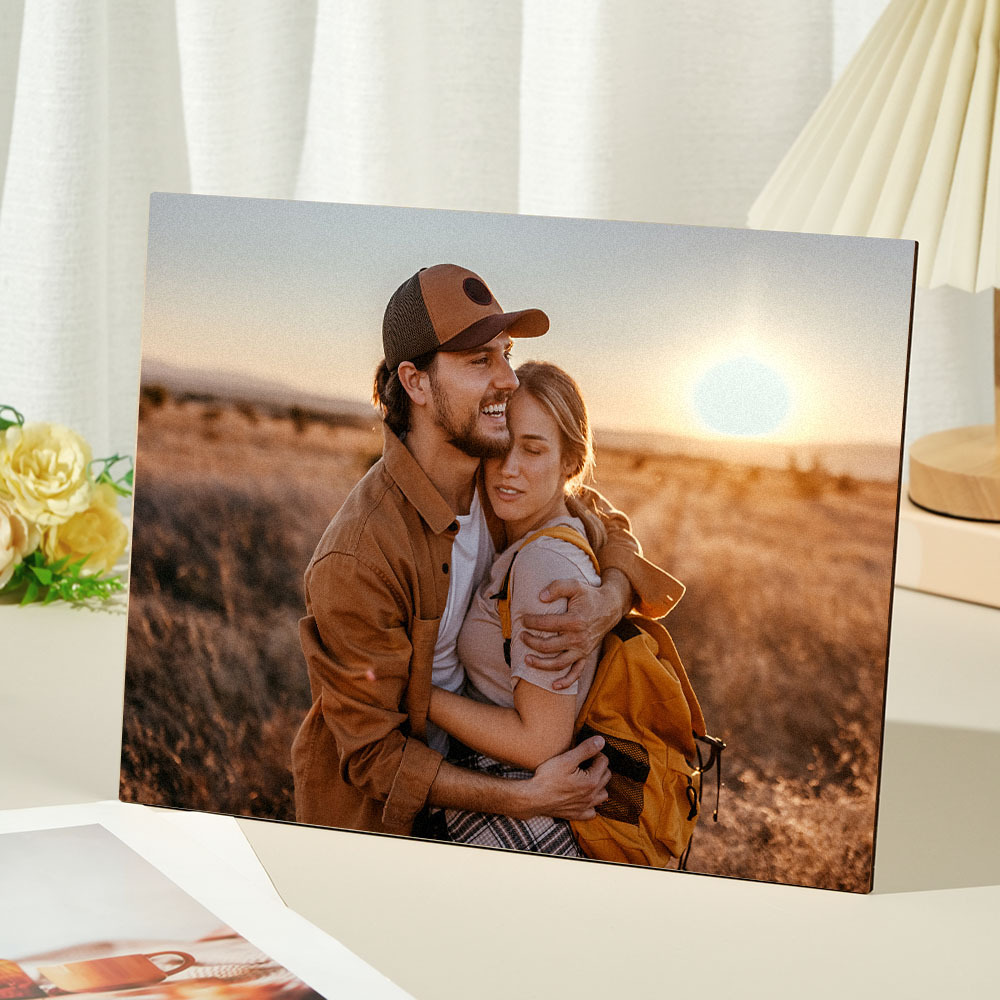Ritratto Di Coppia Personalizzato Foto Personalizzata Su Legno Foto Incisa Su Legno Stile Acquerello Arte Murale Personalizzata - soufeelit
