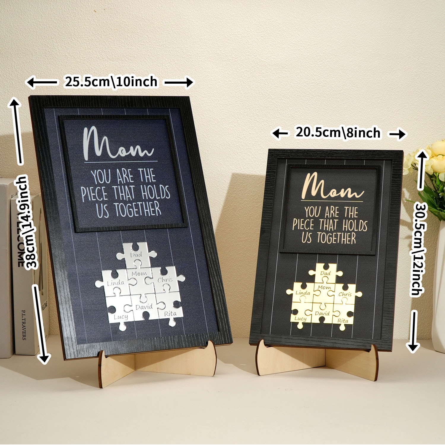 Mamma, Sei Il Pezzo Che Ci Tiene Insieme, Cartello In Legno Con Pezzo Di Puzzle, Regalo Per La Festa Della Mamma - soufeelit