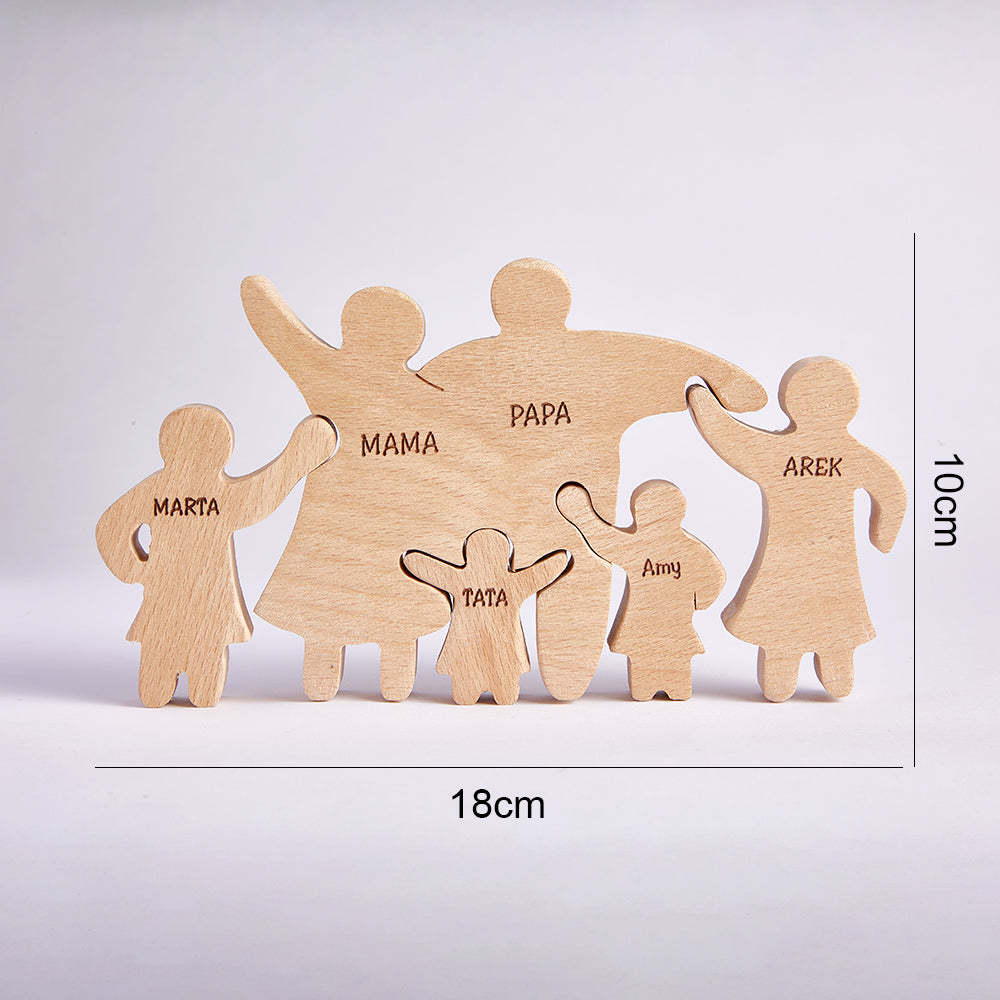 Decorazioni Personalizzate Per Puzzle In Legno Per Famiglie, Regali Con Nome Personalizzato Per Ogni Occasione - soufeelit