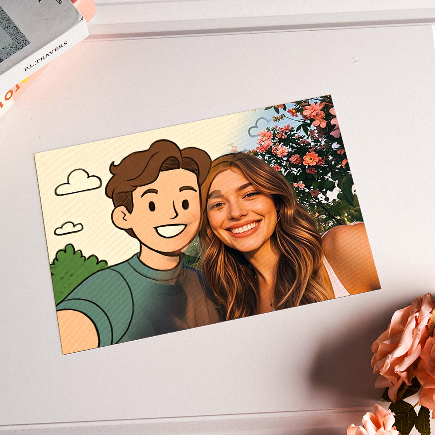 Foto Personalizzata Con Pittura Luminosa, Decorazione Personalizzata, Regalo Commemorativo - soufeelit