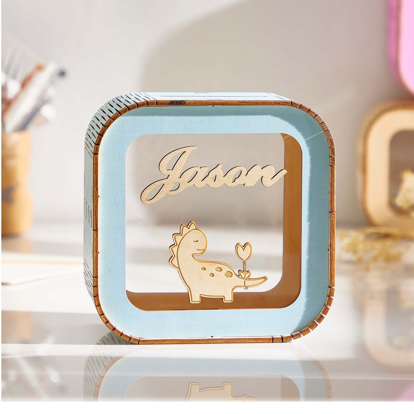 Salvadanaio In Legno Personalizzato Con Nome, Moneta Personalizzata, Nome Della Banca, Salvadanaio, Decorazione Per La Cameretta - soufeelit
