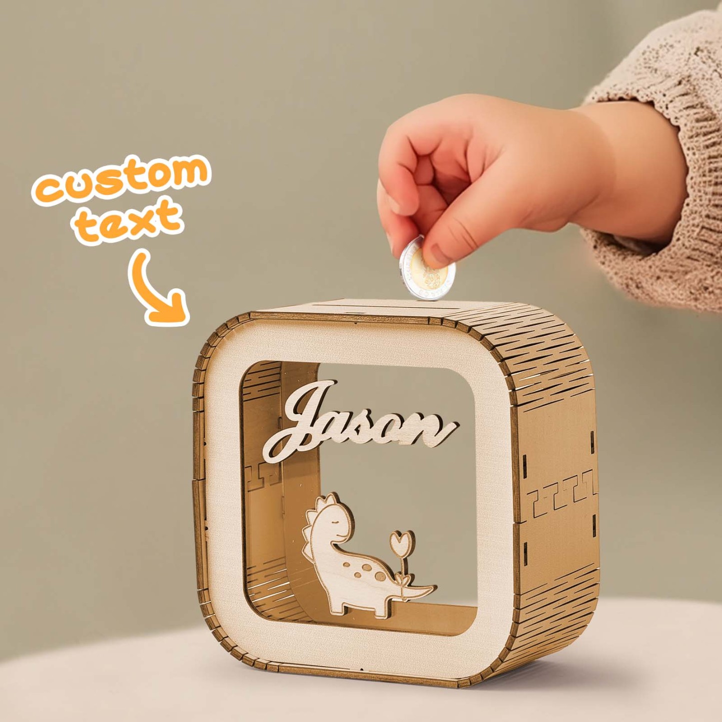 Salvadanaio In Legno Personalizzato Con Nome, Moneta Personalizzata, Nome Della Banca, Salvadanaio, Decorazione Per La Cameretta - soufeelit