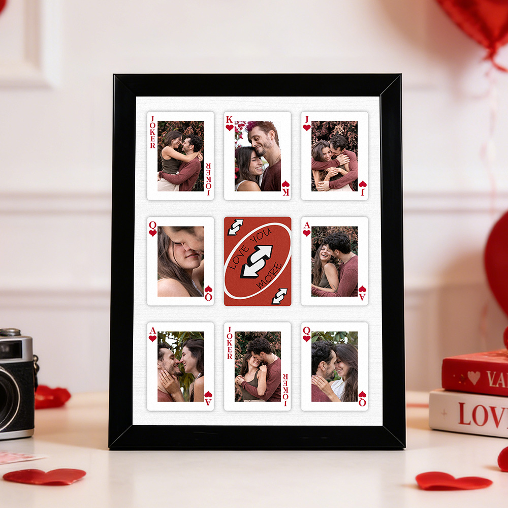 Cornice Personalizzata Con Carte Da Gioco Love, Foto Da Parete Personalizzata Per Coppie, Un Regalo Senza Tempo Per San Valentino E Anniversario - soufeelit