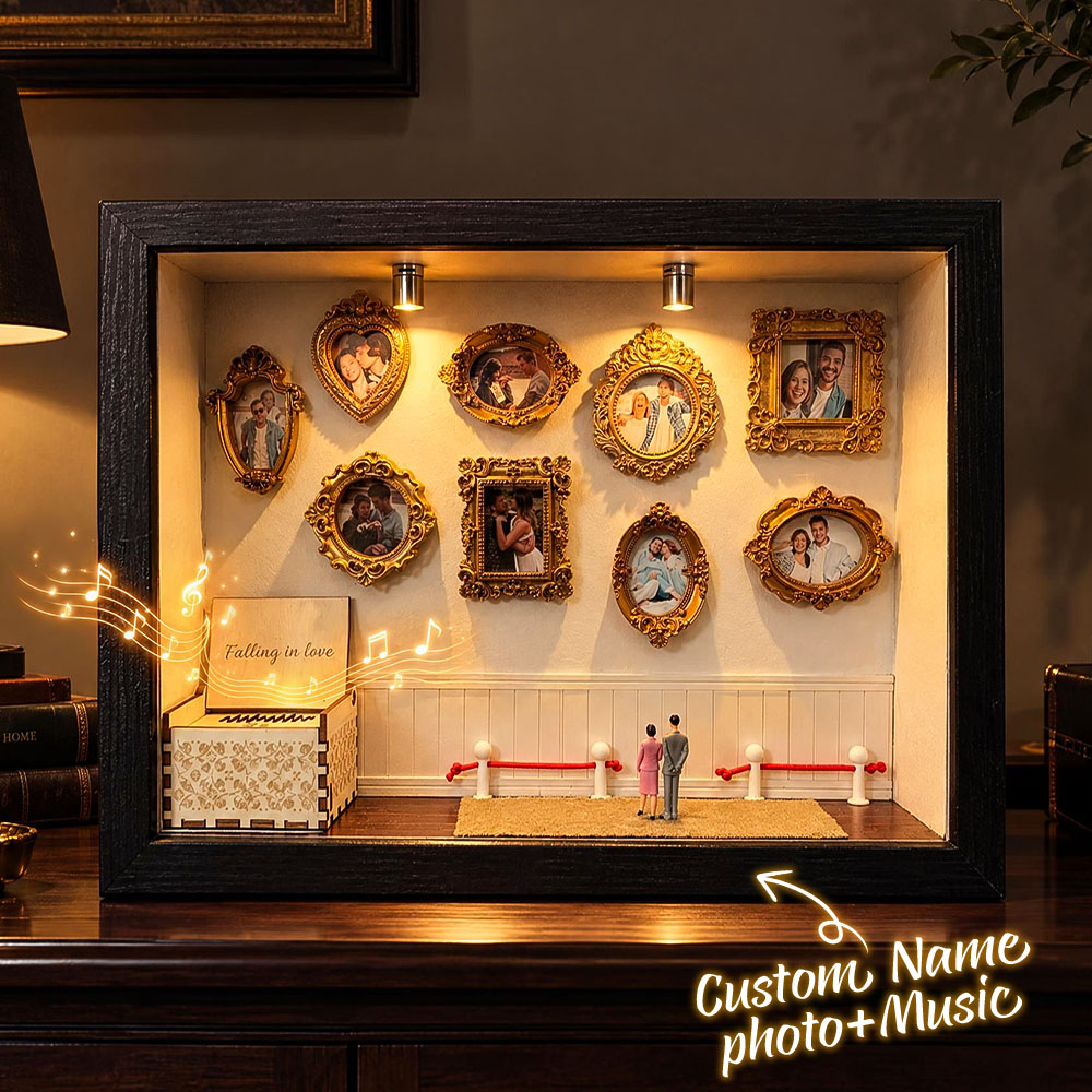 Cornice Portafoto Personalizzata "Museo Di Noi" Ornamento Carillon Personalizzato Regali Per Coppie Regalo Di Anniversario - soufeelit