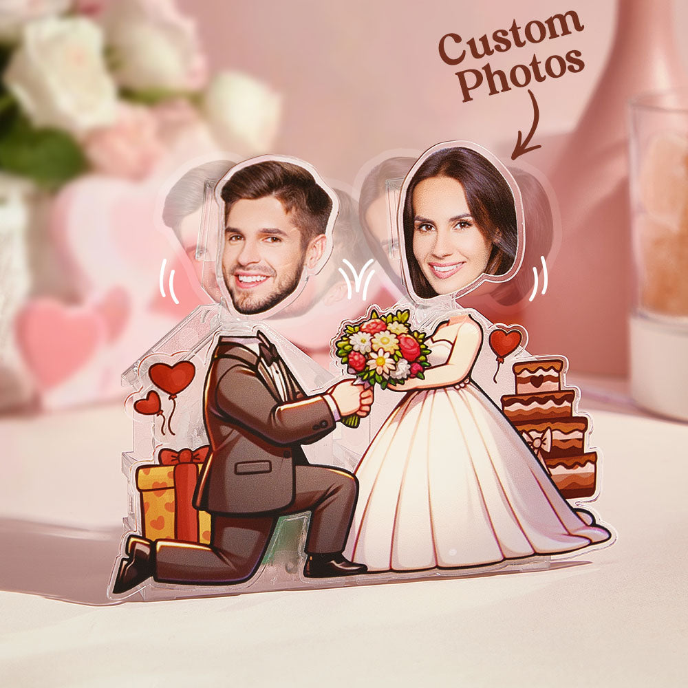 Regalo Personalizzato Per Coppia Con Volto Che Scuote La Testa - soufeelit