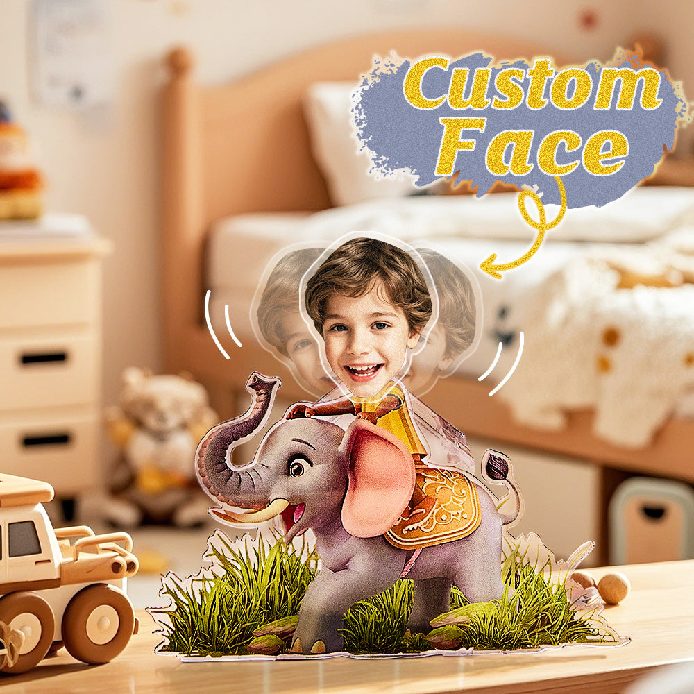 Regalo Personalizzato Per Bambini Con Viso E Animali Che Scuotono La Testa - soufeelit