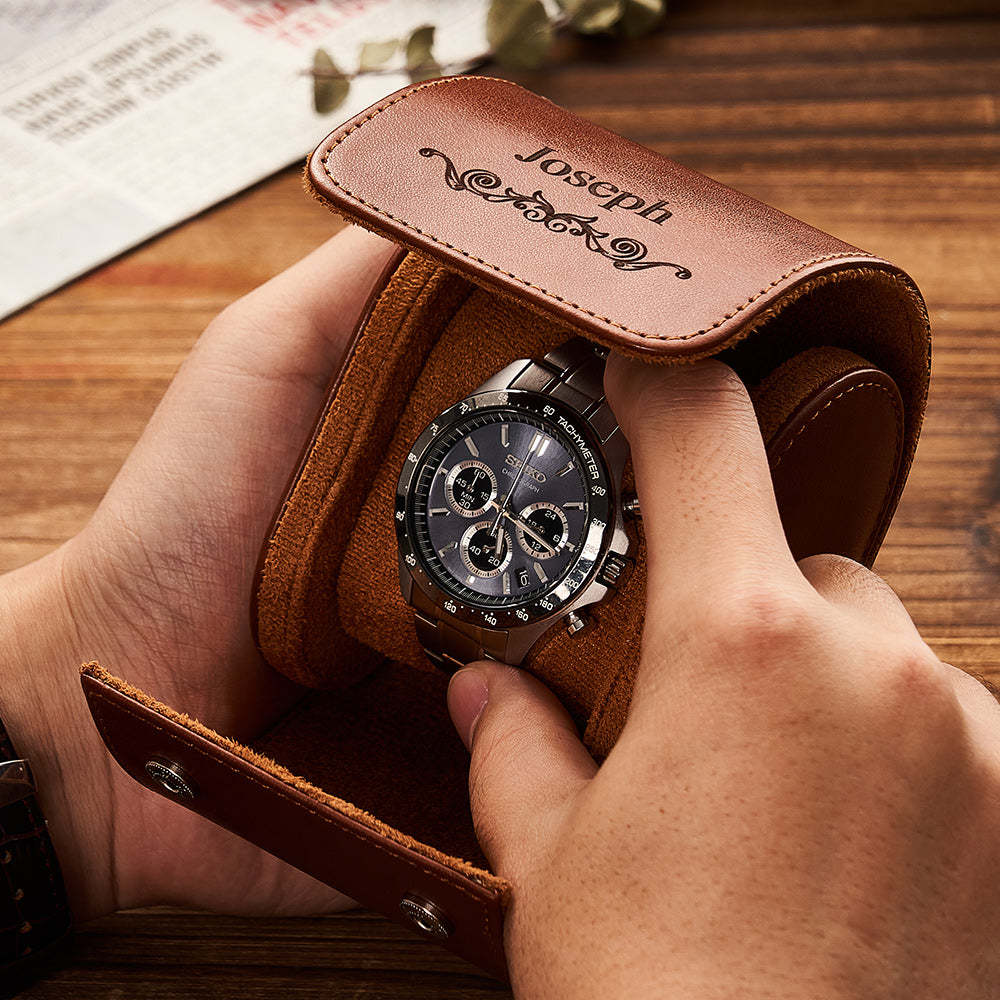 Scatola Portaoggetti Personalizzata Per Orologi In Pelle, Regalo Per Lui - soufeelit