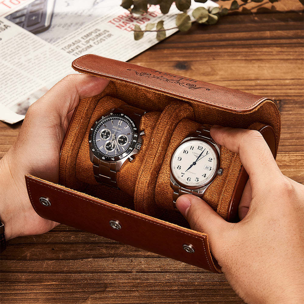 Scatola Portaoggetti Personalizzata Per Orologi In Pelle, Regalo Per Lui - soufeelit