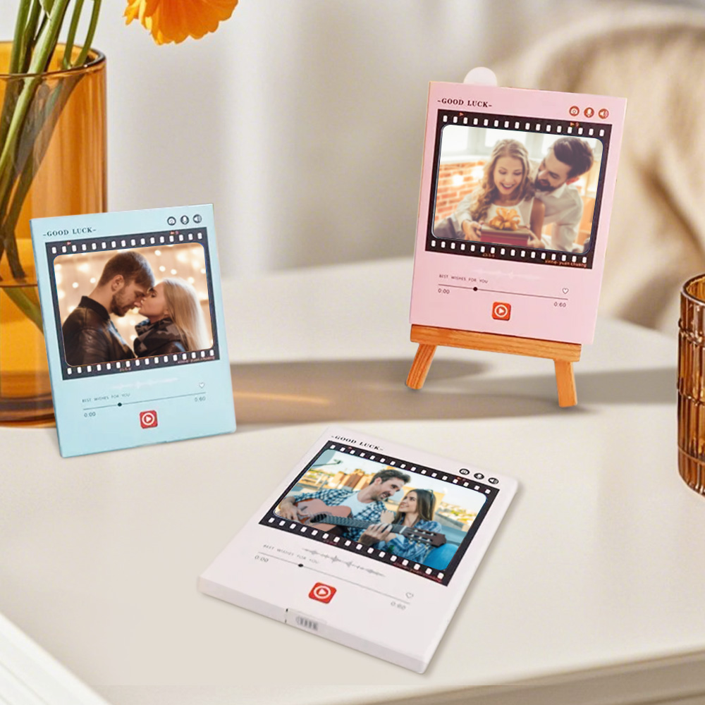 Biglietto D'auguri Con Registrazione Personalizzata Creativa, Suono Personalizzato, Registratore Vocale, Compleanno, Natale, Regalo