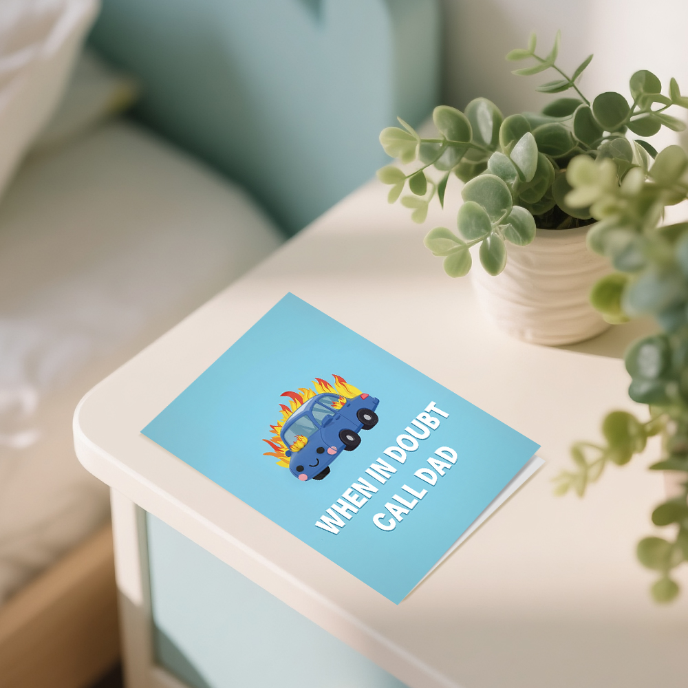 Biglietto D'auguri 'chiama Papà', Carta Regalo Per La Festa Del Papà, Regalo Divertente - soufeelit