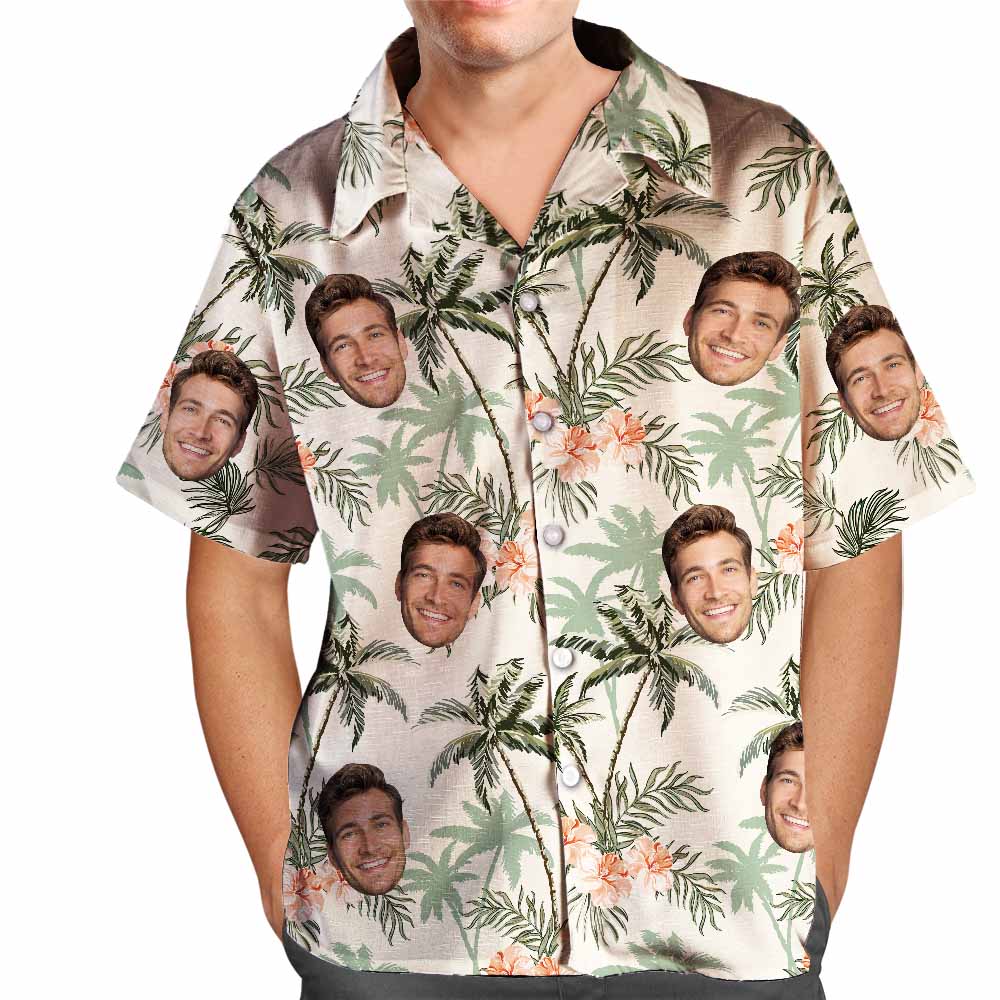 Camicia Hawaiana Personalizzata Con Faccia Di Cane Camicie Da Spiaggia Hawaiane Vintage, Regali Per Proprietari Di Animali Domestici, Regali Per Amanti Degli Animali Domestici