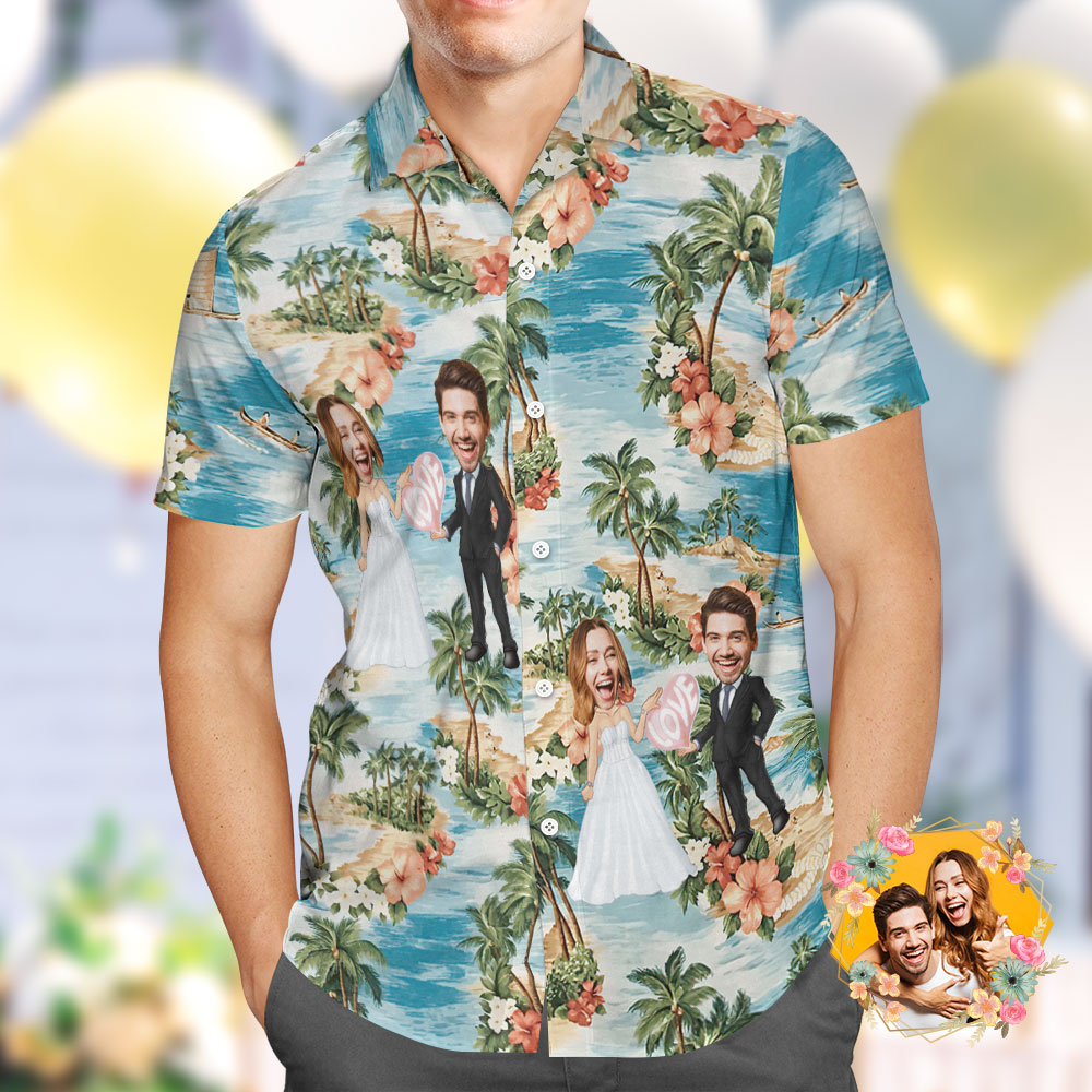 Camicia Hawaiana Personalizzata Camicia Hawaiana Per Matrimonio Personalizzata Miglior Regalo Di Nozze Uniformi Per Matrimoni Di Gruppo