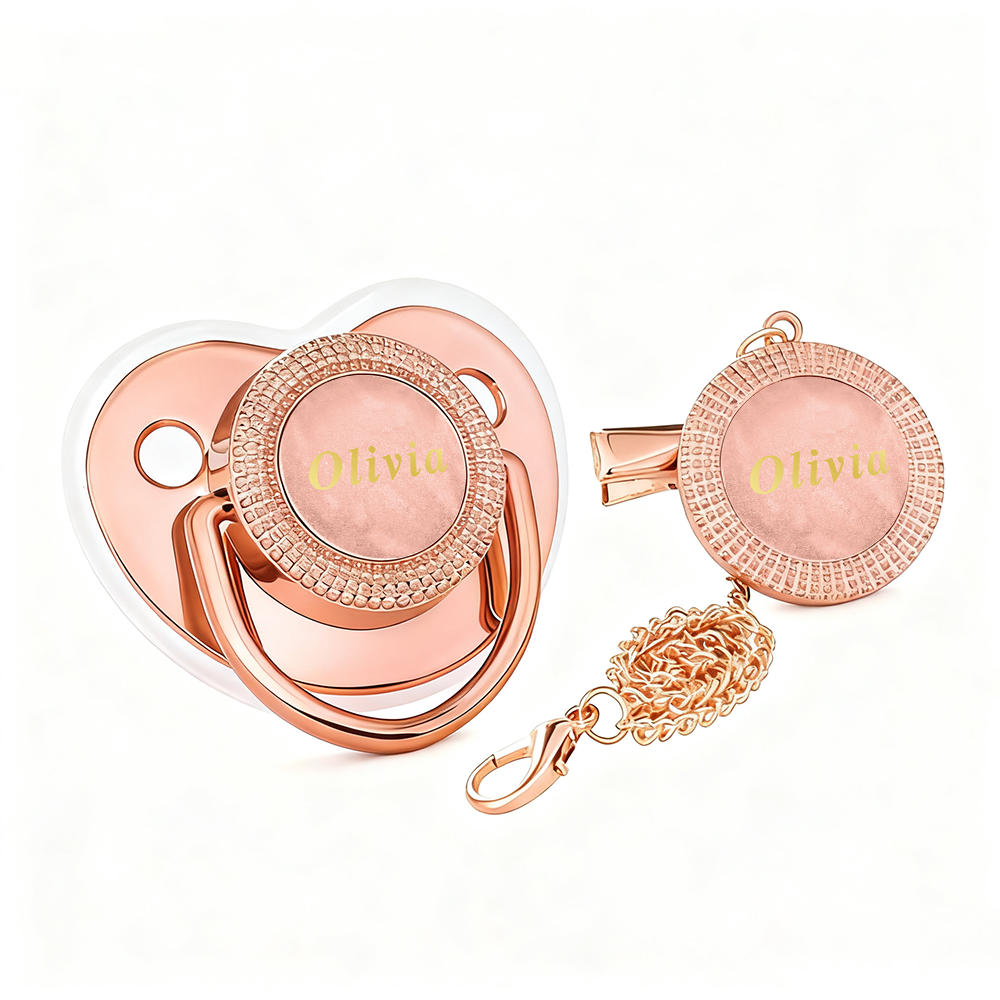Ciuccio Con Nome Personalizzato, Ciuccio Di Lusso Personalizzato Per Neonati, Regalo Per La Doccia, Ricordo Per Neonato, Regalo Souvenir Per Neonati - soufeelit