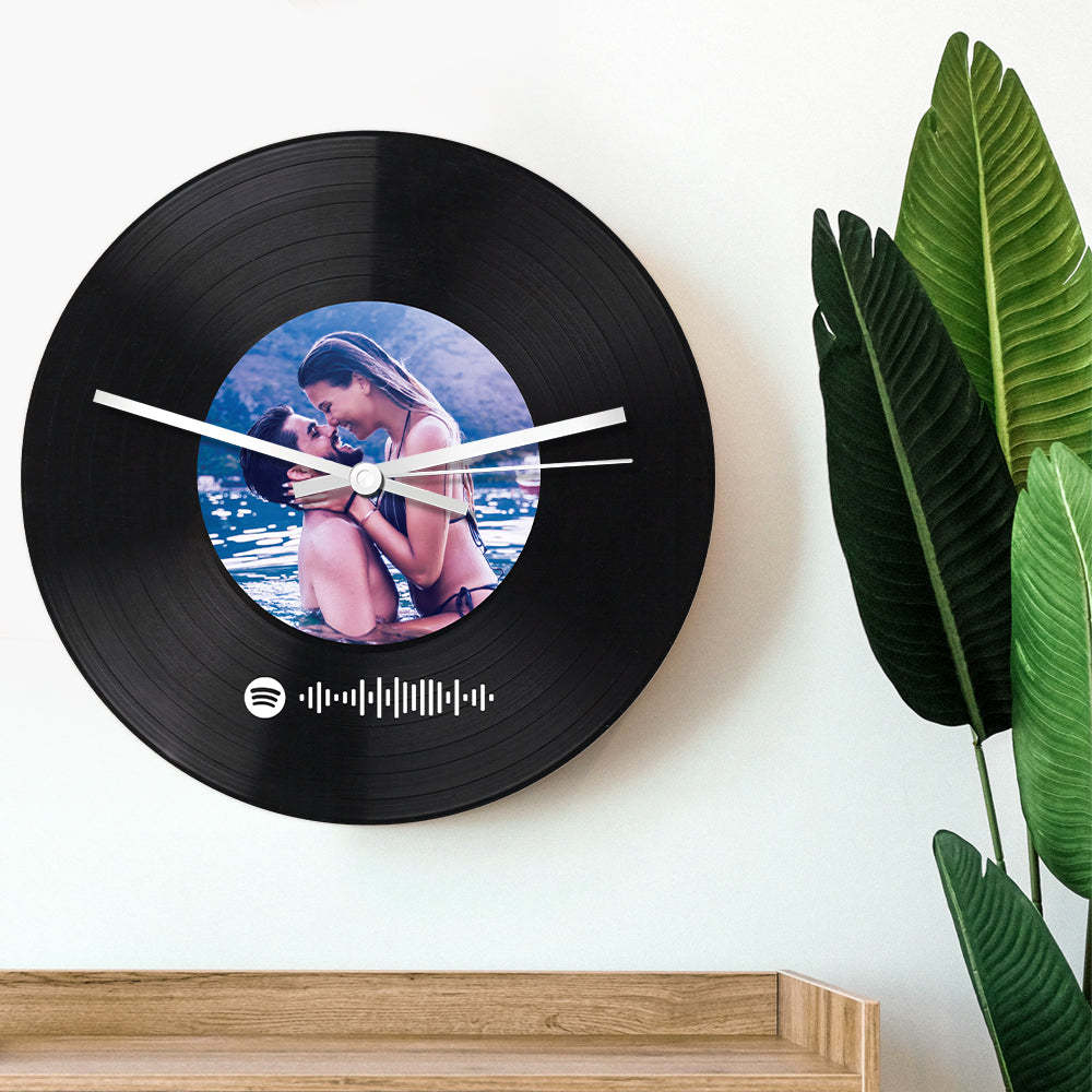 Orologio Fotografico Con Codice Spotify Personalizzato Orologio Personalizzato Con Disco In Vinile Regali Unici Per La Decorazione Della Casa - soufeelit