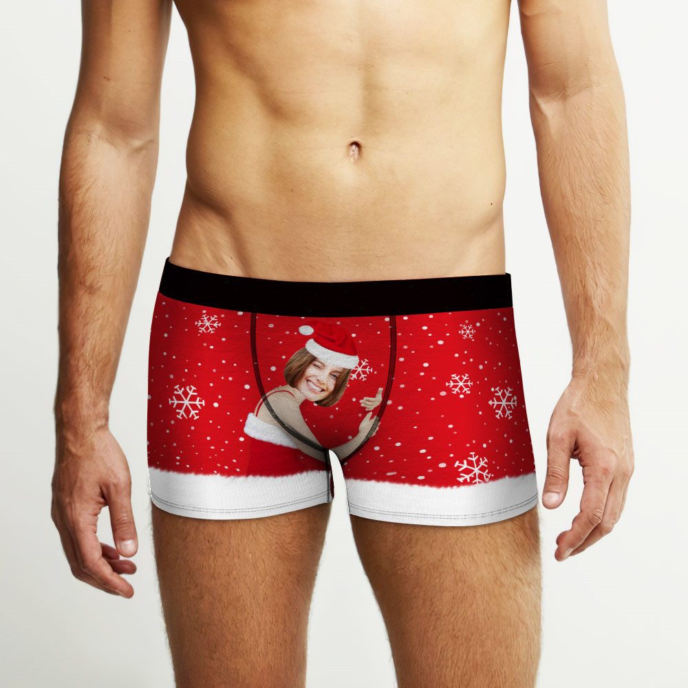 Viso Personalizzato Intimo Natalizio Da Uomo Boxer Viso Sul Corpo Regalo Di Natale Regalo Vista Ar - soufeelit