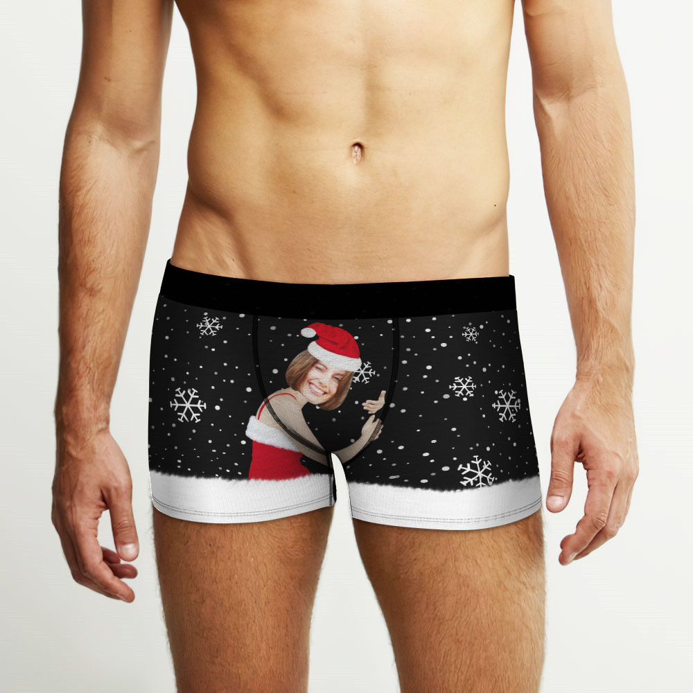 Viso Personalizzato Intimo Natalizio Da Uomo Boxer Viso Sul Corpo Regalo Di Natale Regalo Vista Ar - soufeelit