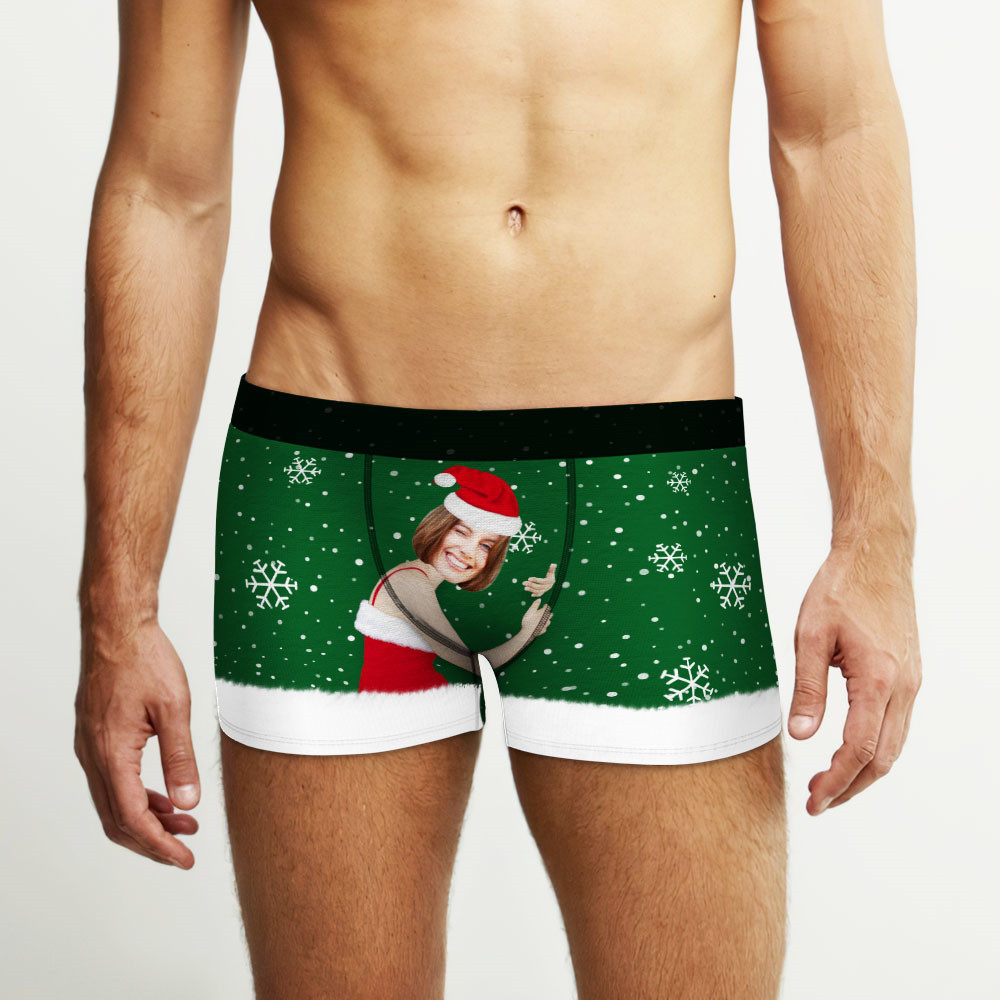 Viso Personalizzato Intimo Natalizio Da Uomo Boxer Viso Sul Corpo Regalo Di Natale Regalo Vista Ar - soufeelit