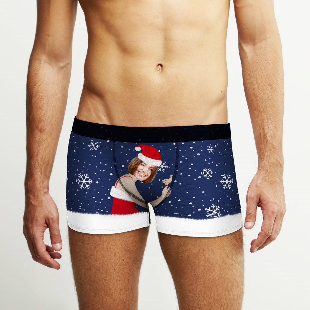 Viso Personalizzato Intimo Natalizio Da Uomo Boxer Viso Sul Corpo Regalo Di Natale Regalo Vista Ar - soufeelit