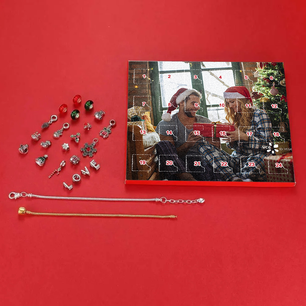 Bracciale Con Proiezione Personalizzato Calendario Dell'avvento Bracciale Natalizio 24 Calendario Conto Alla Rovescia Bracciale Regalo Per Lei - soufeelit