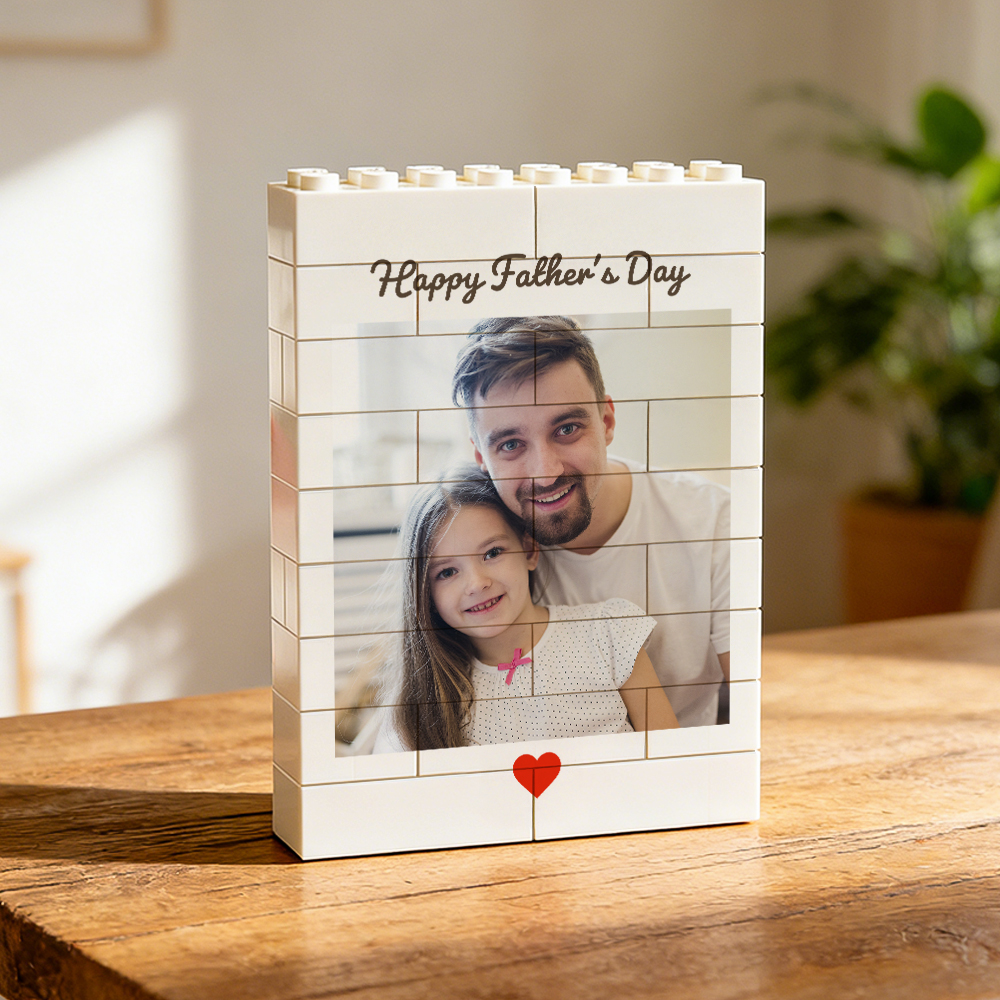 Puzzle Di Mattoni Da Costruzione Con Foto Personalizzata, Puzzle Di Blocchi Personalizzati, Regalo Decorativo Per La Famiglia, Regalo Per La Festa Del Papà Per Papà - soufeelit