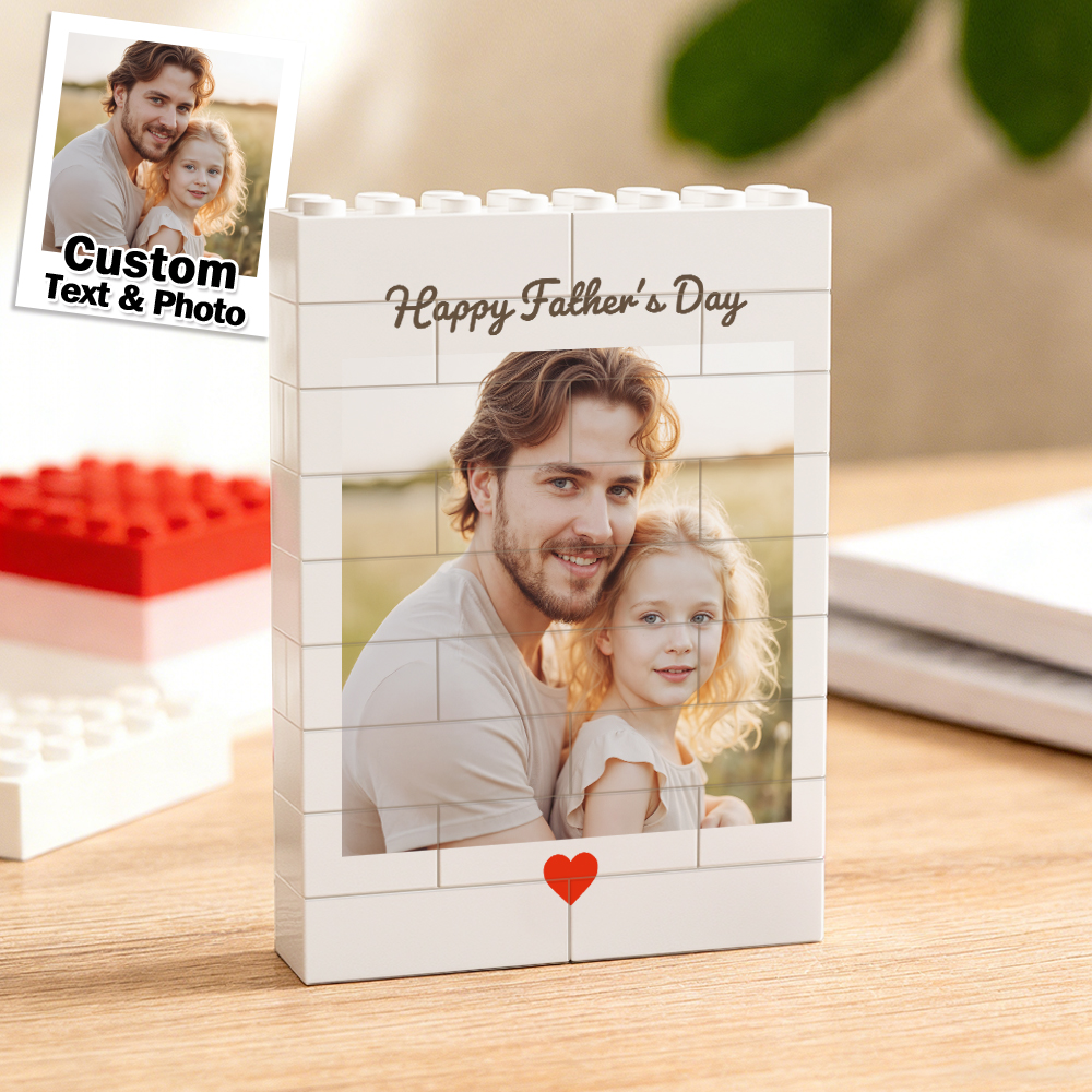 Puzzle Di Mattoni Da Costruzione Con Foto Personalizzata, Puzzle Di Blocchi Personalizzati, Regalo Decorativo Per La Famiglia, Regalo Per La Festa Del Papà Per Papà - soufeelit