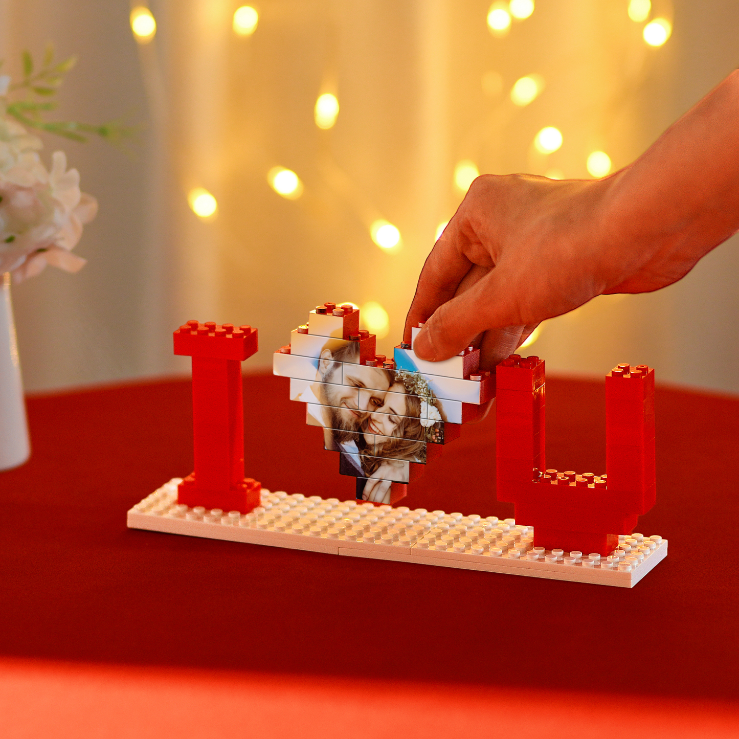 Custom Building Brick Photo Block Personalizzato I Love You Brick Puzzle Regali Per Gli Amanti