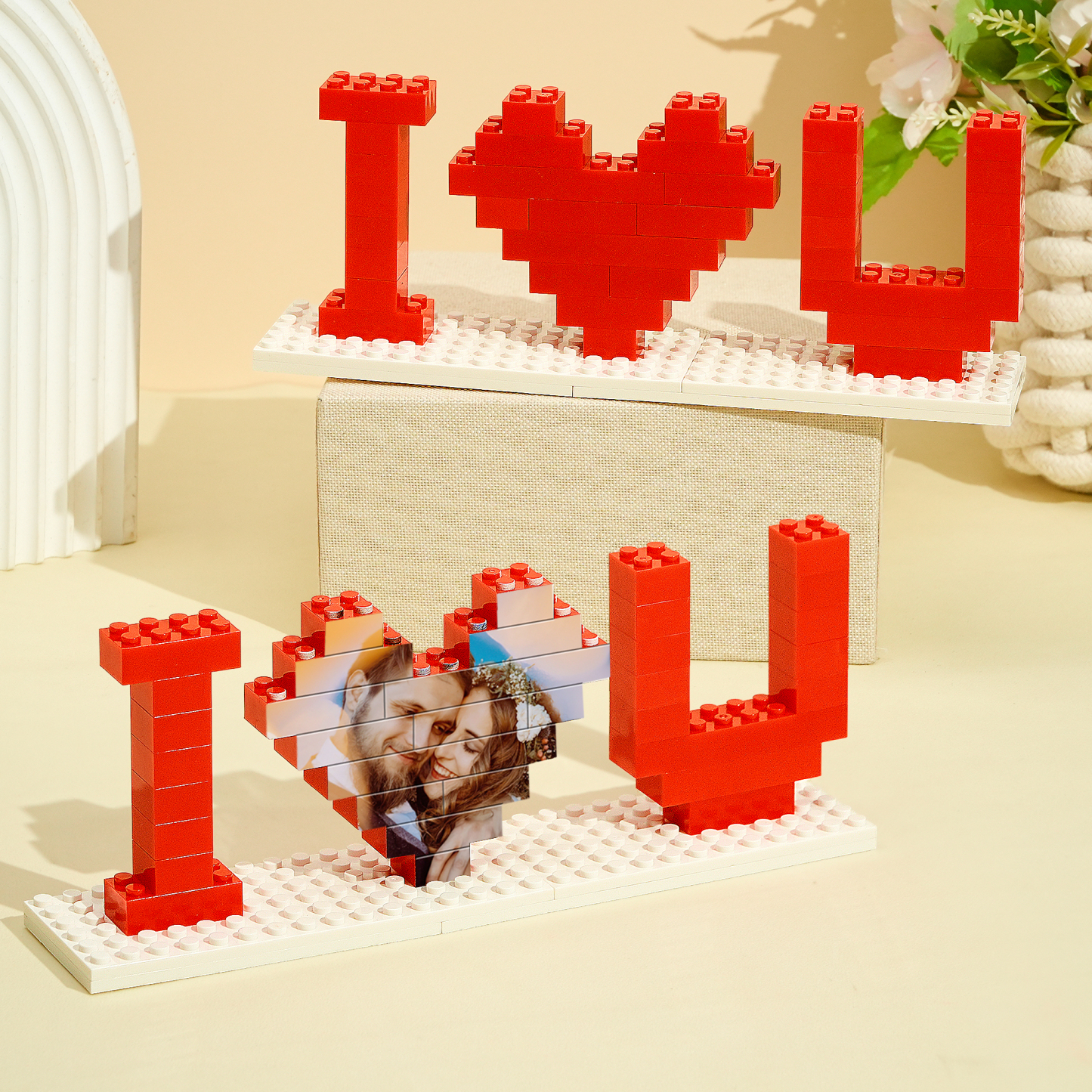 Custom Building Brick Photo Block Personalizzato I Love You Brick Puzzle Regali Per Gli Amanti
